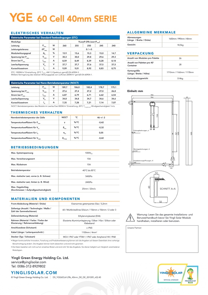 Yingli - 230-245W